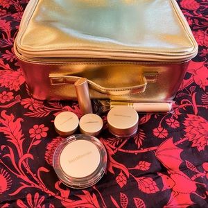 SOLD pc bareMinerals set with case- lipstick, 2 shadows, blush, brush, bronzer.